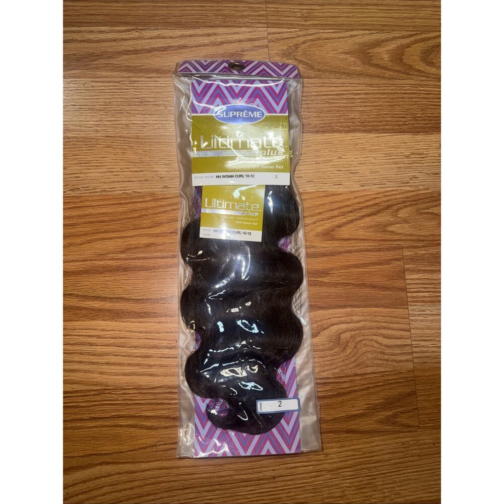 Supreme Ultimate Plus 100% Human Hair Indian Curl 10-12 Color 2